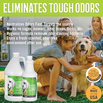 Arkwright Tough Stuff Kennel and Turf Wash - All-Purpose Cleaner Concentrate, Instantly Removes Pet Odors, Hose Attachment for Easy Dilution, Safe for Pets & Turf, 1 Gallon Refill