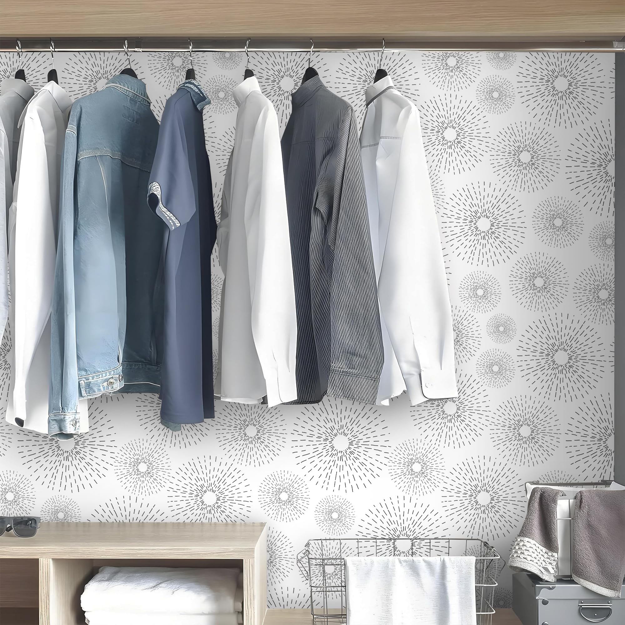 Guvana Green Peel And Stick Wallpaper - Boho Striped Special Pattern Adhesive Reovable Contact - View #10