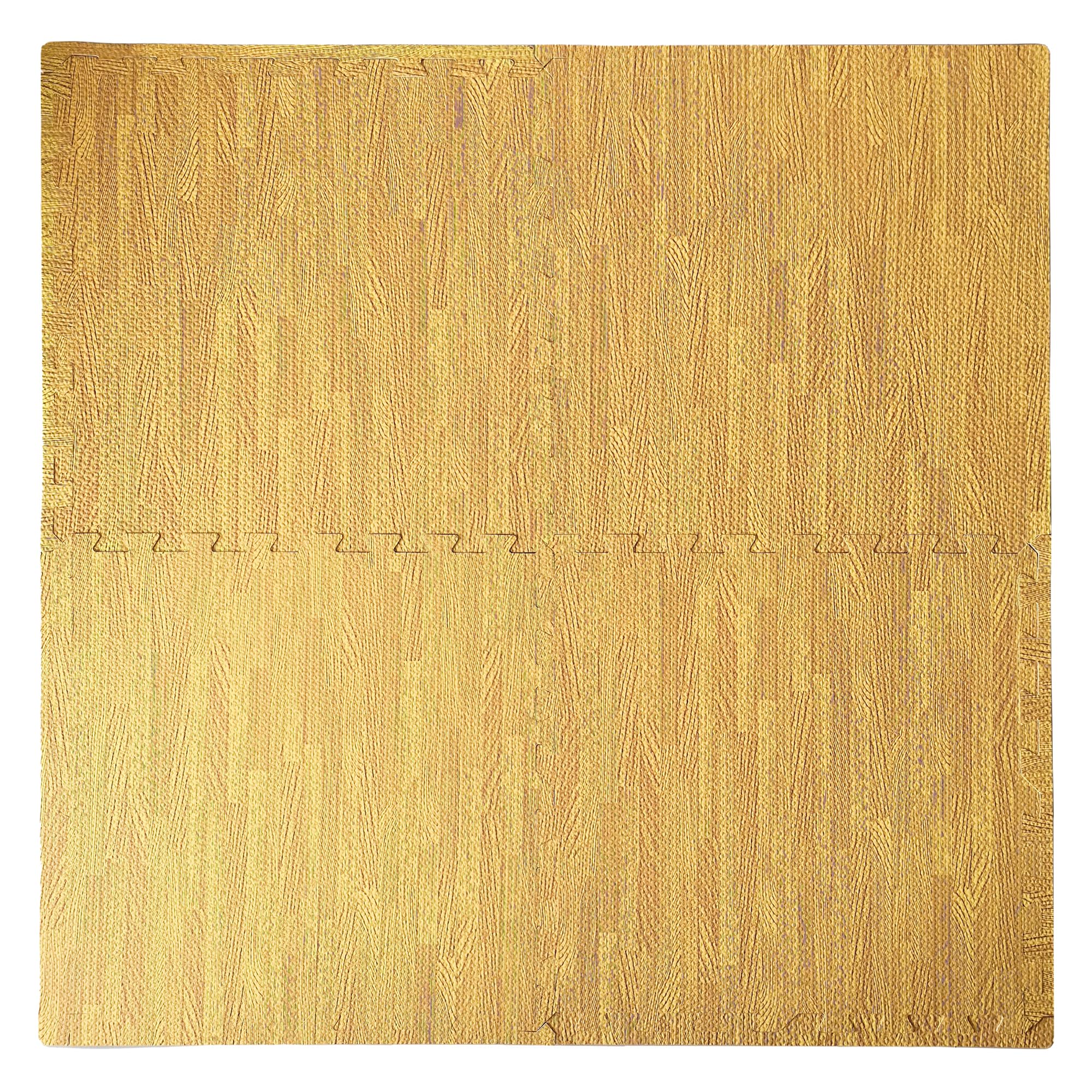 Home Hacks Mat Gym Flooring Mat 60x60cm Interlocking EVA Foam Mat Tiles for Home Fitness Interlocking Puzzle Floor Tiles Non-slip Rubber Cushion for Garage, Gym, Garden (Golden Oak, Pack of 20)