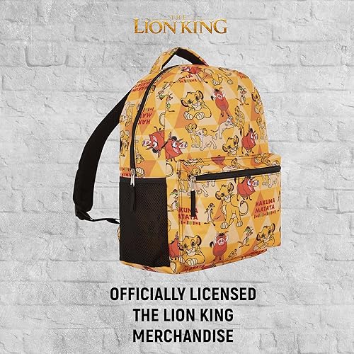 Miniatura 6 de Disney The Lion King - Mochila para niños, Hakuna Matata Adventure, Simba, Mufasa, cicatriz, timón y Pumbaa, mochila para niños, niñas, niños