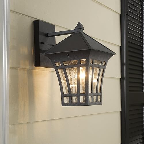Miniatura 3 de Sea Gull Lighting 88131-12 Herrington - Farol exterior de pared para exteriores, uno - ligero, negro