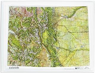 Hubbard Scientific 3D Colorado Map | A True Raised Relief Map - You Can Feel the Terrain | Vacuum-formed Molded | 22″ x 17.5″ | Detailed Topography