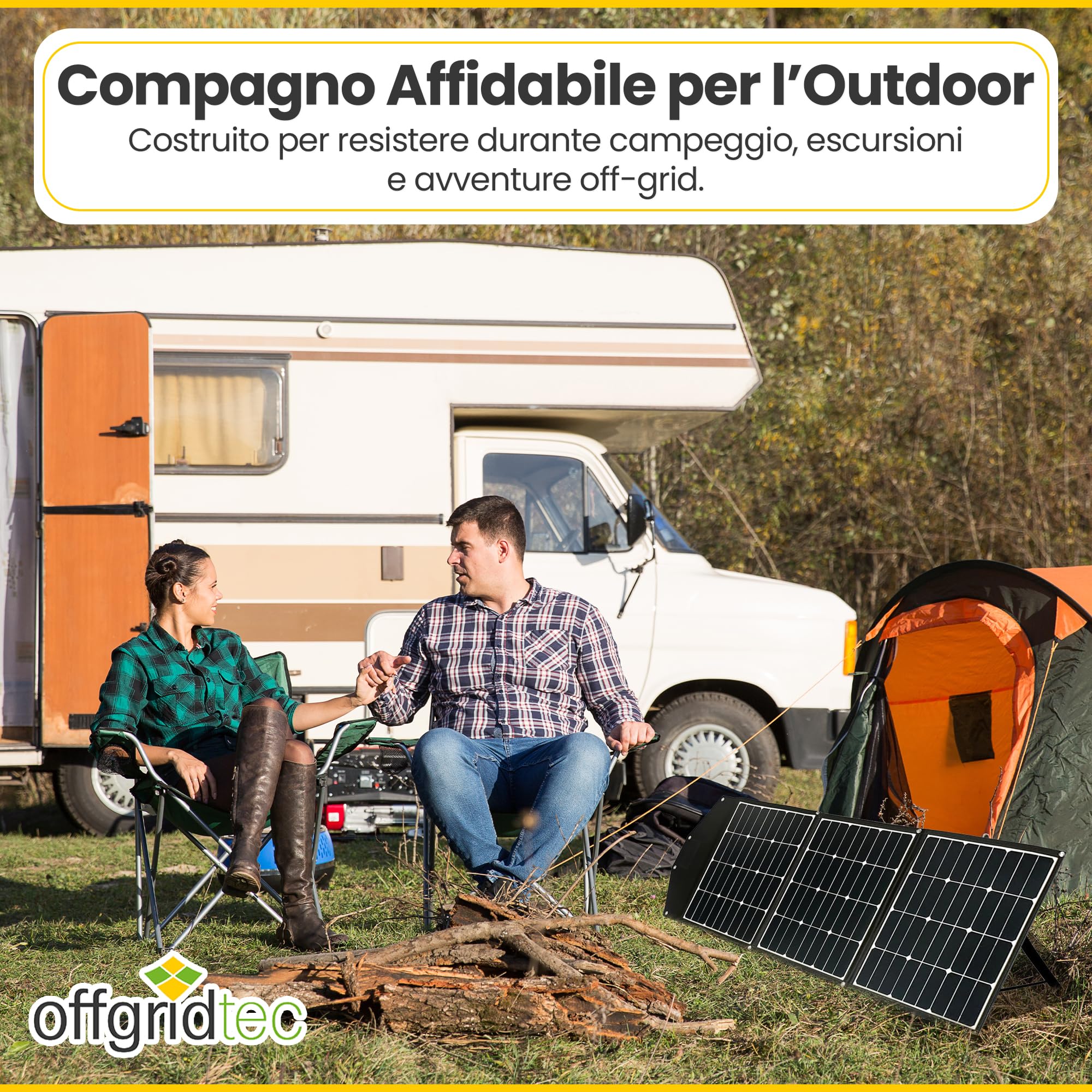 Offgridtec FSP-2 135W pannello solare pieghevole con celle solari ad alta efficienza senza regolatore di carica con pratico manico per il trasporto e spazio per cavi.campeggio viaggio barca, caravan