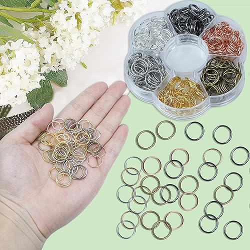 Miniatura 4 de YAKA 300 piezas de 14mm, 1 caja de 6 colores, anillo de salto abierto, anillo de joyería llavero para accesorios de fabricación de joyas, 1