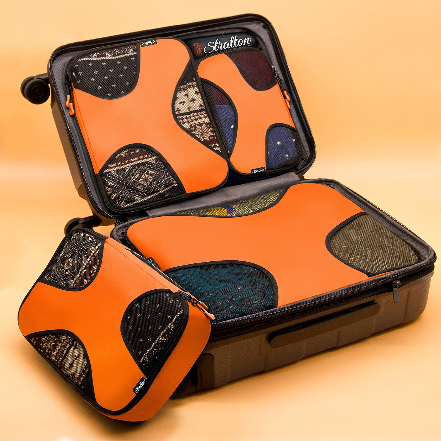 Stratton 5 Set Packing Cubes, Travel Luggage Organizers with Laundry Bag