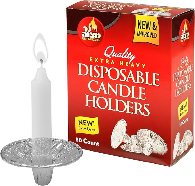 Disposable Foil Candle Holders Heavy Duty Aluminum Protector Bobeches