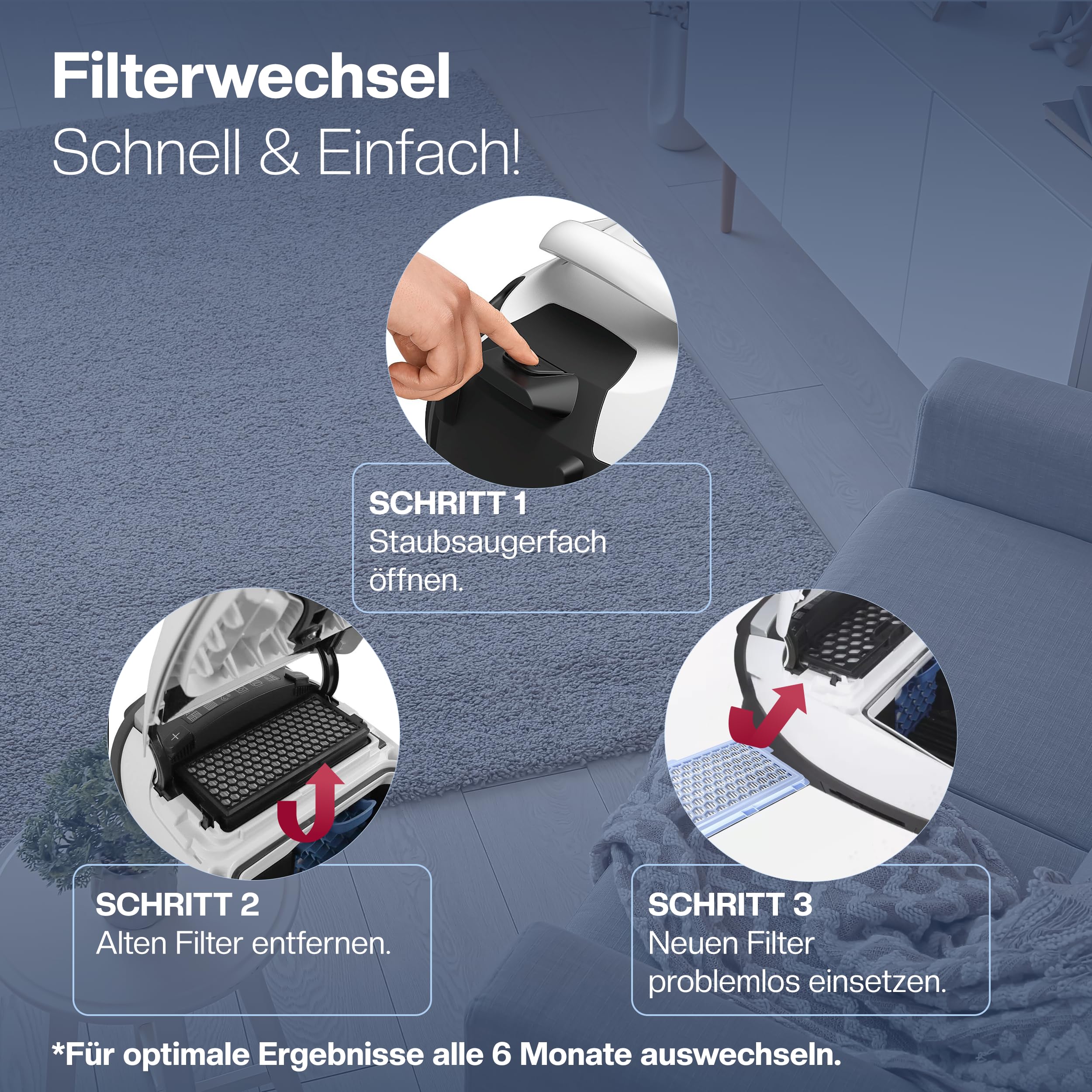 3 HEPA Filter & 3 Motorfilter Für Miele Staubsauger – Kompatibel Mit Compact C1/C2, Complete C2/C3, S4000–S8000, Allergiker-Filter Mit Aktivkohle, 2022
