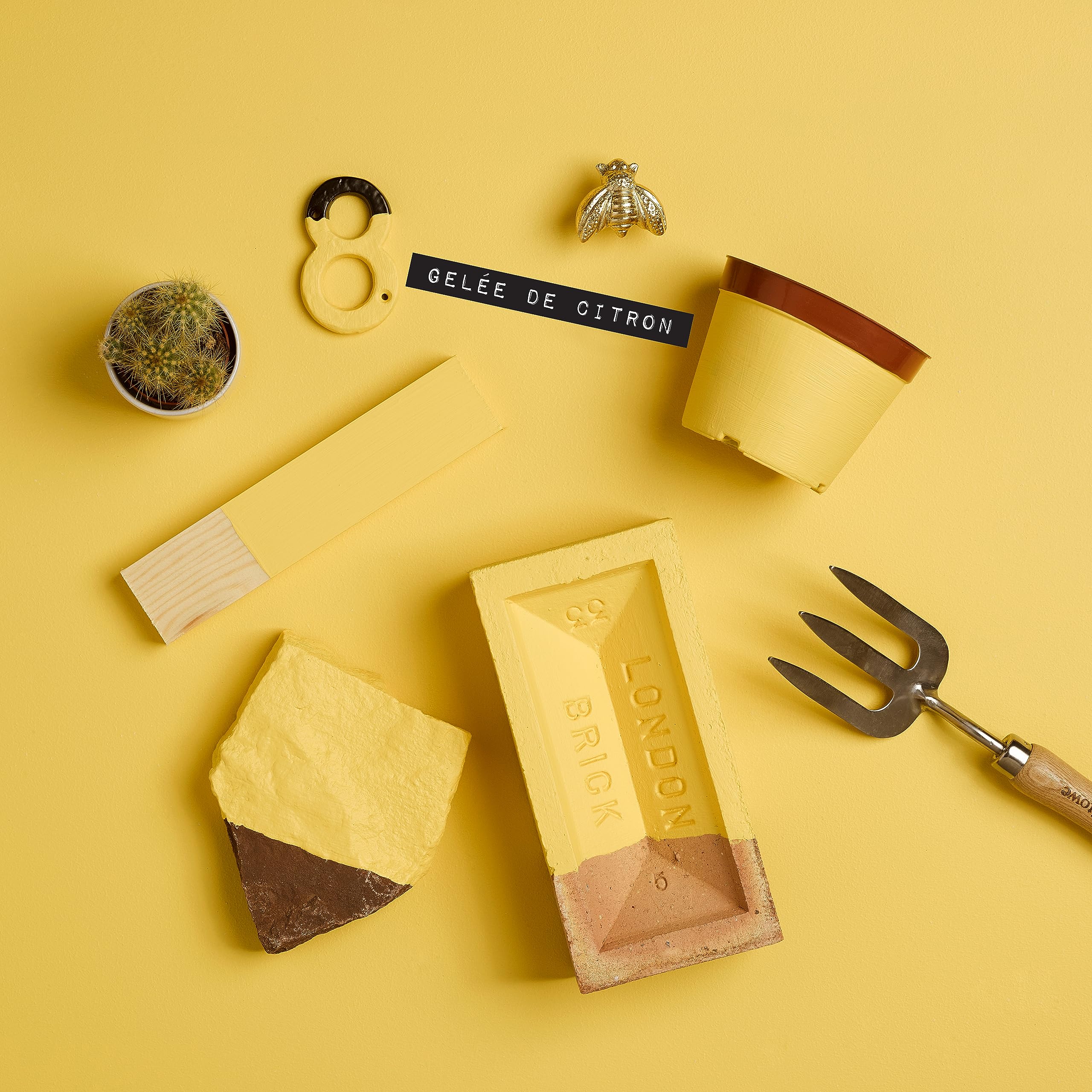 Rust-Oleum Peinture Jaune Résistante à l'humidité pour Jardins, Finition Mate - Gelée de Citron 750ml
