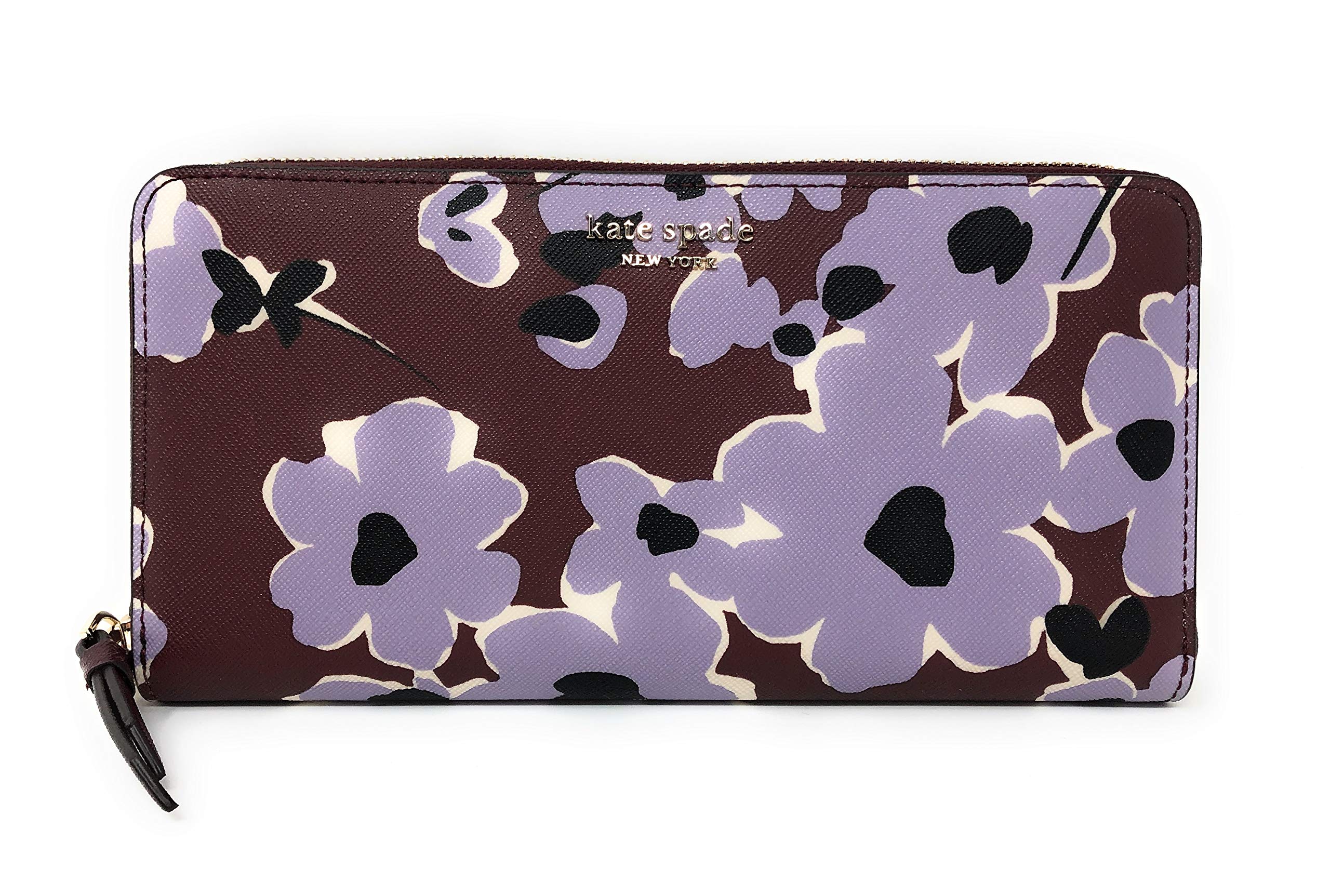 Kate Spade Cameron Floral Boquet Lg Continental Wallet Purple