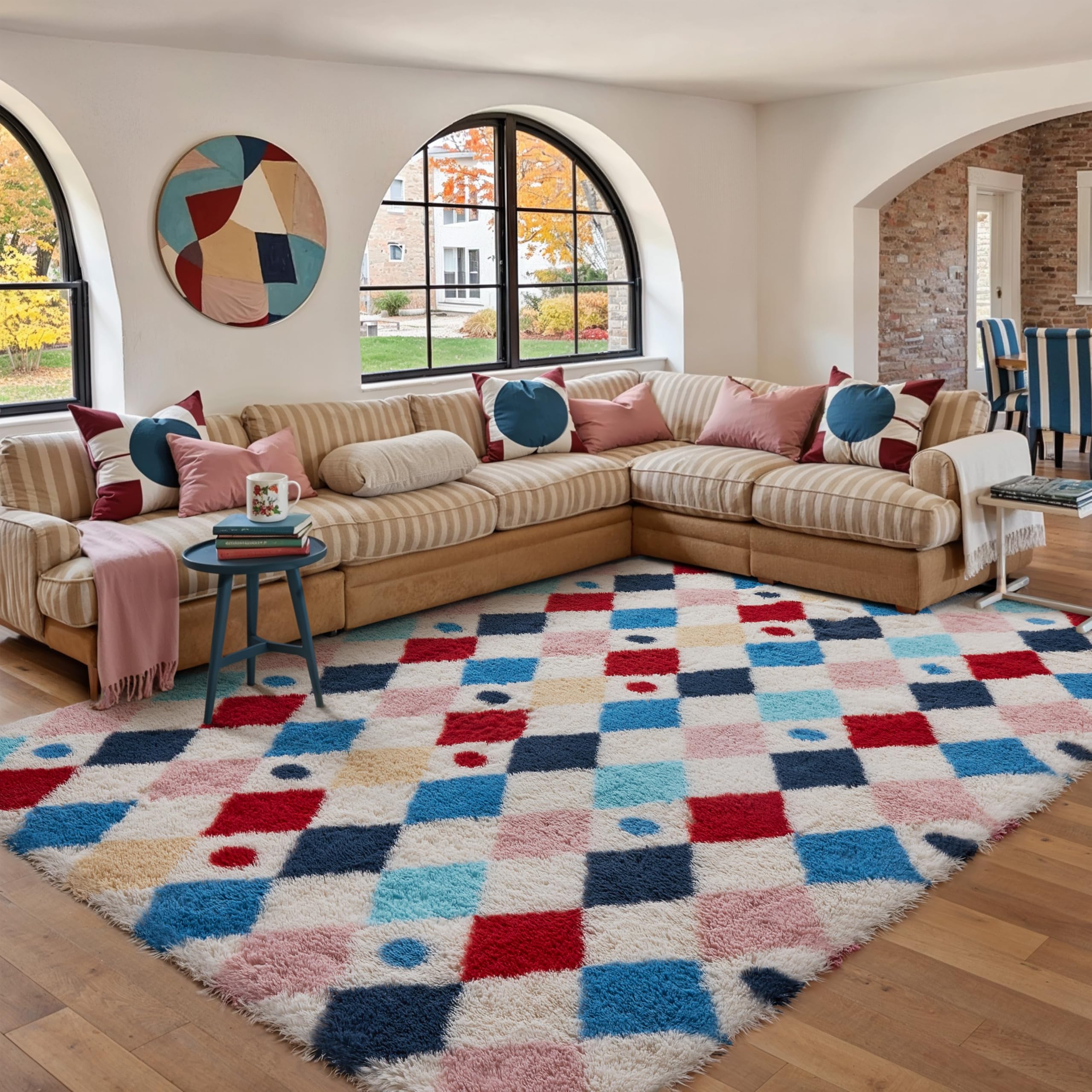 HUGEAR Flauschig Teppich Wohnzimmer Shaggy rutschfest Hochflor Weich