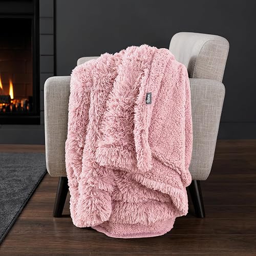 Bare Home Shaggy Faux Fur Sherpa Blanket - Super Soft, Fuzzy