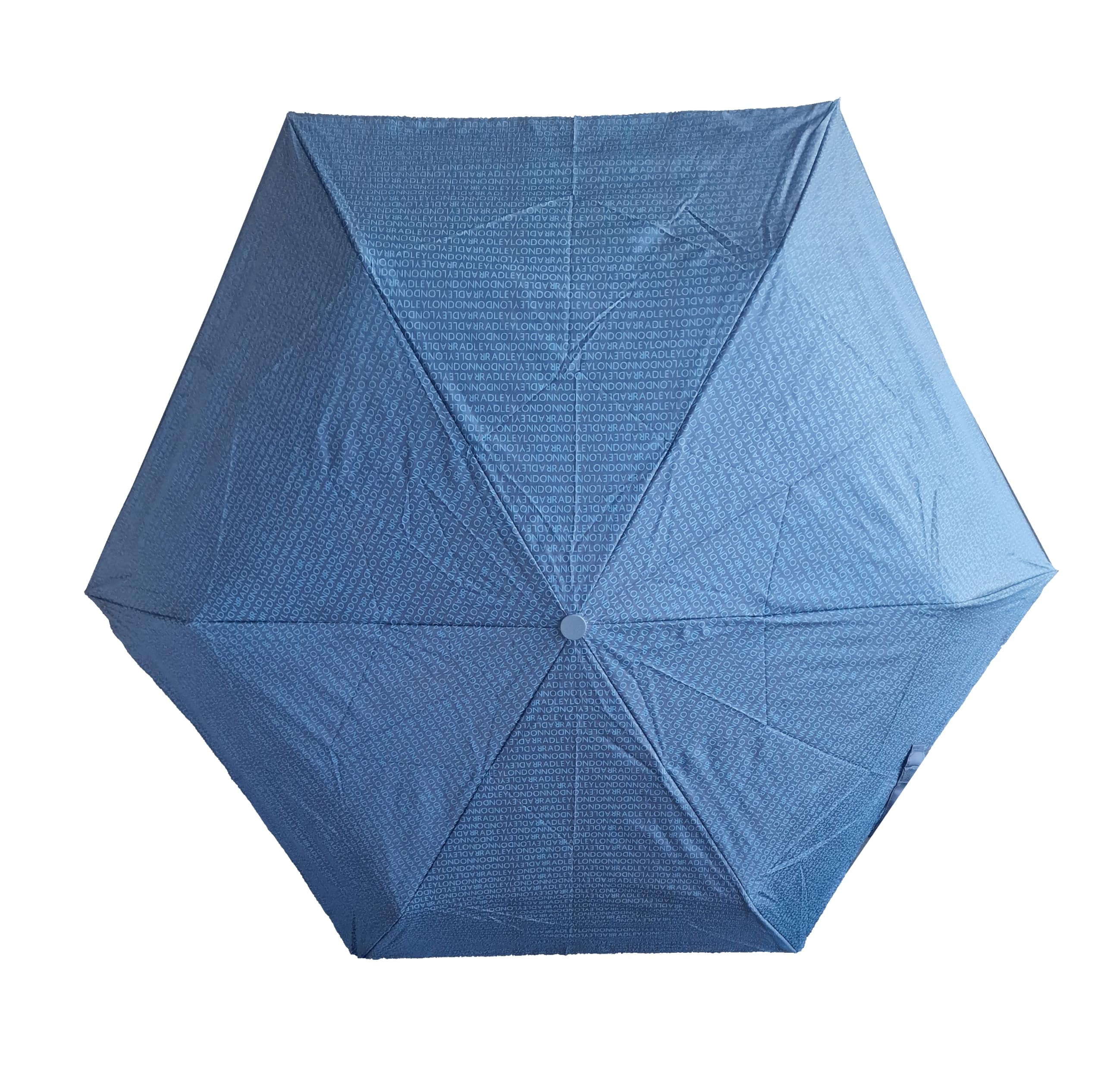 Radley Ink Blue Signature Foldaway Telescopic Umbrella In