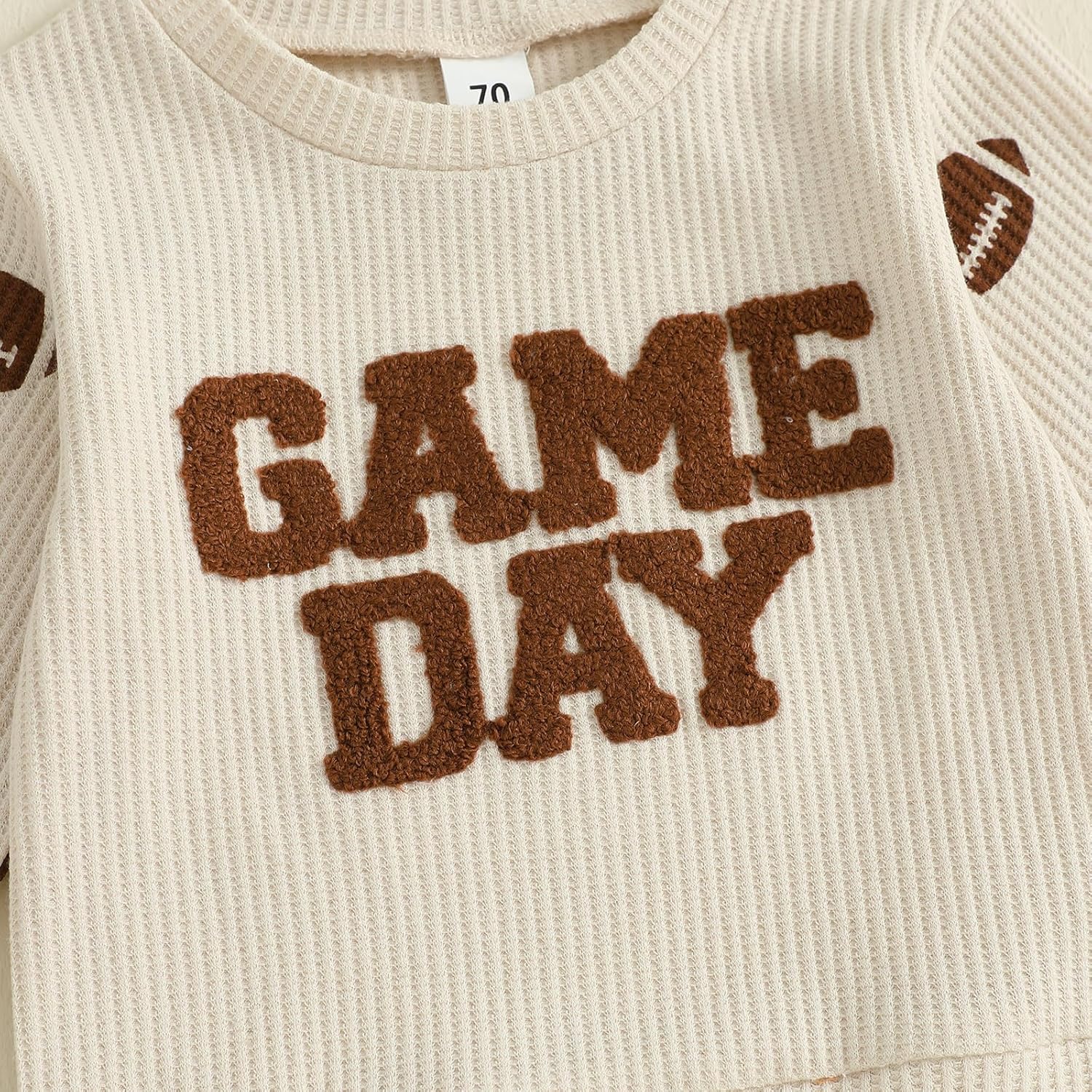 Toddler Baby Boy Football Outfit Rugby Sweatshirt Top Jogger Pants Set 2 Pcs Sweatsuit Infant Fall Winter Clothes - Image 7