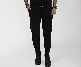 6 Pocket Relaxed and Regular Fit Cotton Cargo Jogger Pants for Men. Design for Casual and Sporty Looks.