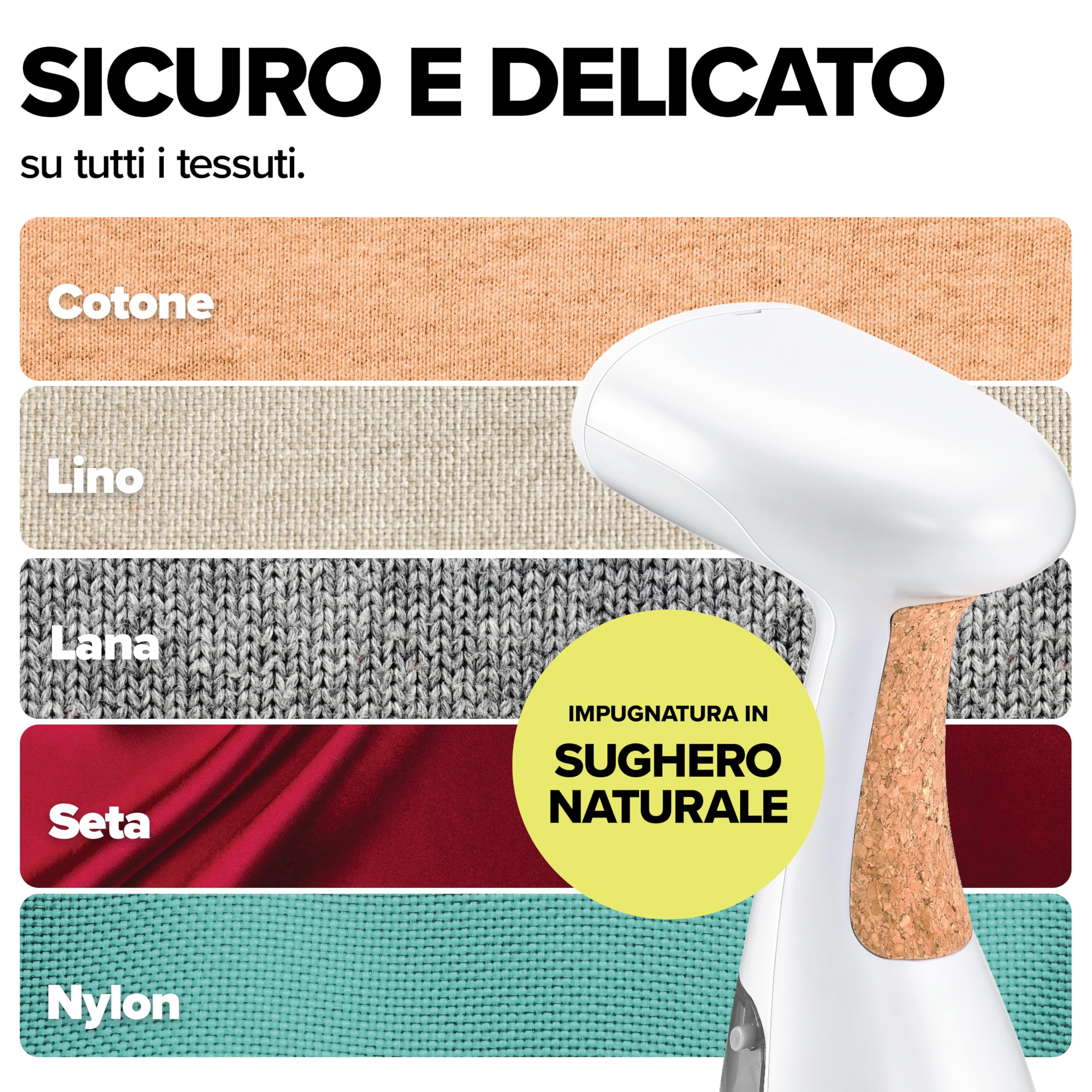 Dupray Voila 3-in-1 Vaporizzatore Portatile – Steamer a Mano per Abiti, Tessuti e Casa