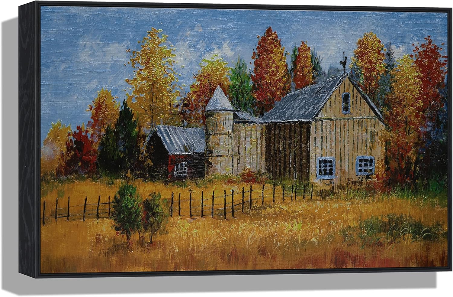 Hand Painted Oil Painting Canvas Wall Art Barn Farmhouse