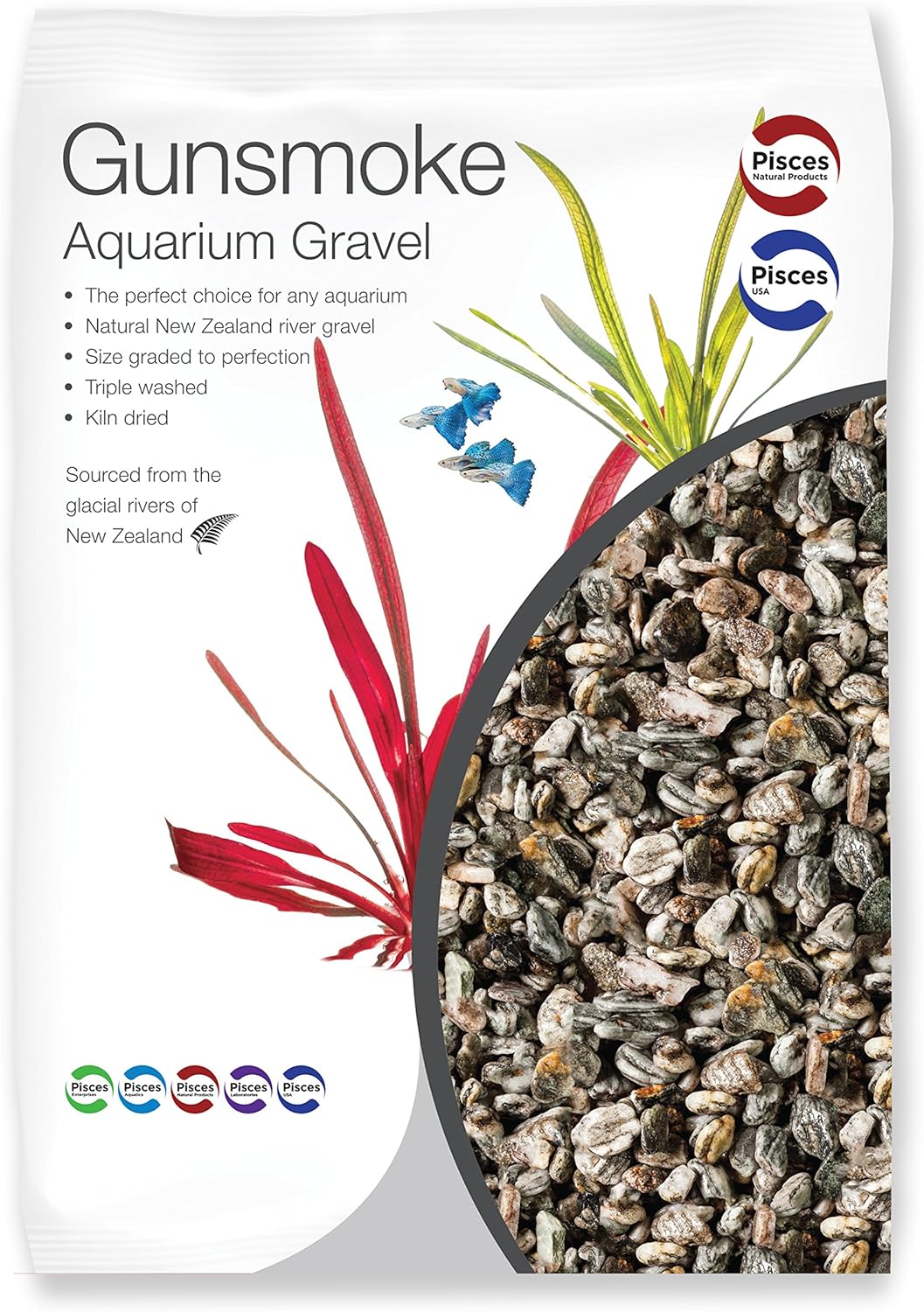 Buy Pisces 22 lb Gunsmoke Aquarium Gravel Substrate for Aquariums