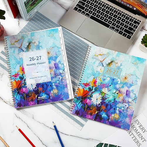 Miniatura 2 de Agenda mensual 2026-2027, enero 2026 a diciembre de 2027, 9 x 11 pulgadas, agenda mensual de 2 años 2026-2027, vacaciones, pestañas mensuales,