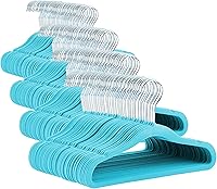 Vista 12 de Yaxa Basics Ganchos de terciopelo para niños, ahorro de espacio, antideslizantes, para bebés y niños pequeños, duraderos, 11.6 pulgadas