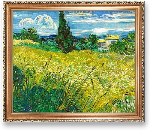 Miniatura 1045 de A&T ARTWORK The Starry Night de Vincent Van Gogh. Tamaño del marco: 36 x 30 pulgadas, tamaño de la imagen: 30 x 24 pulgadas, reproducciones clásicas