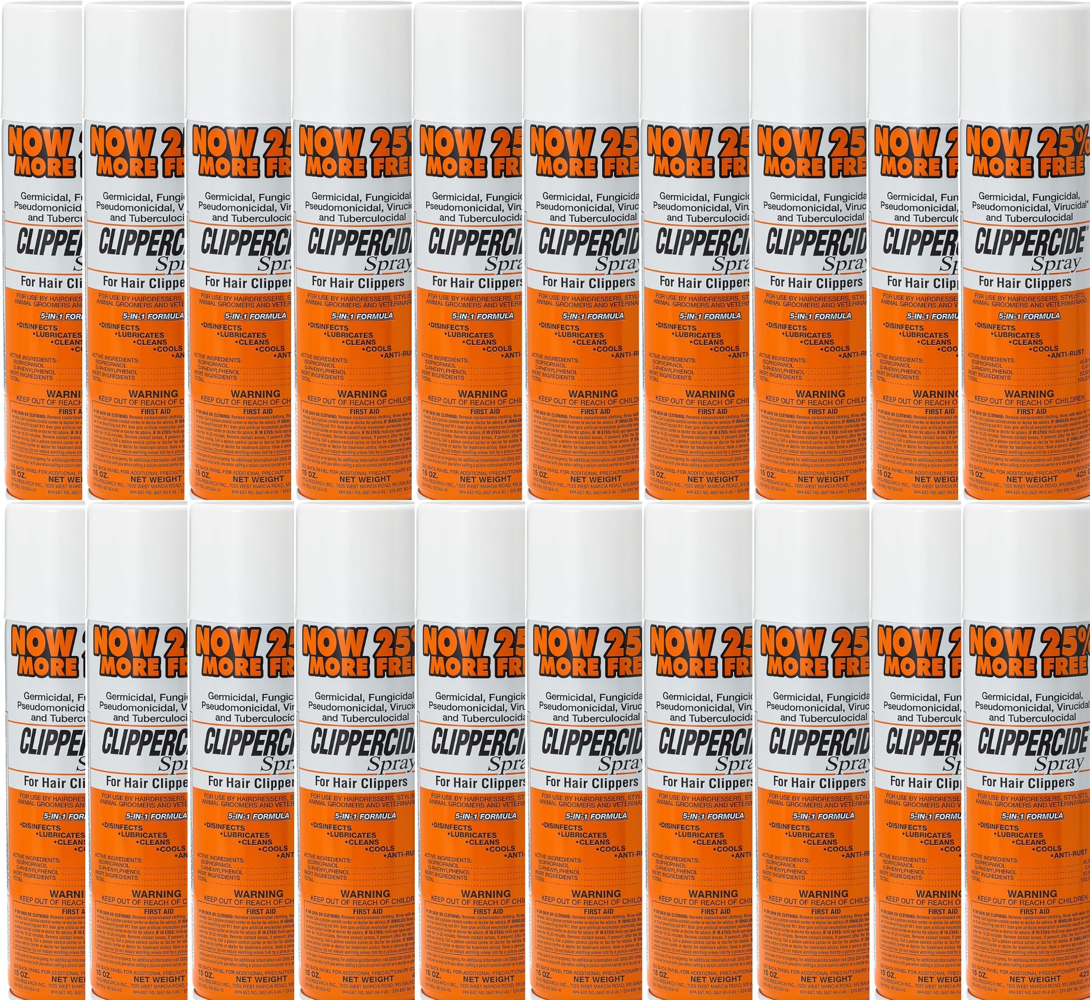 Spray – 20 PACK | 5-in-1 Clipper Disinfectant Spray