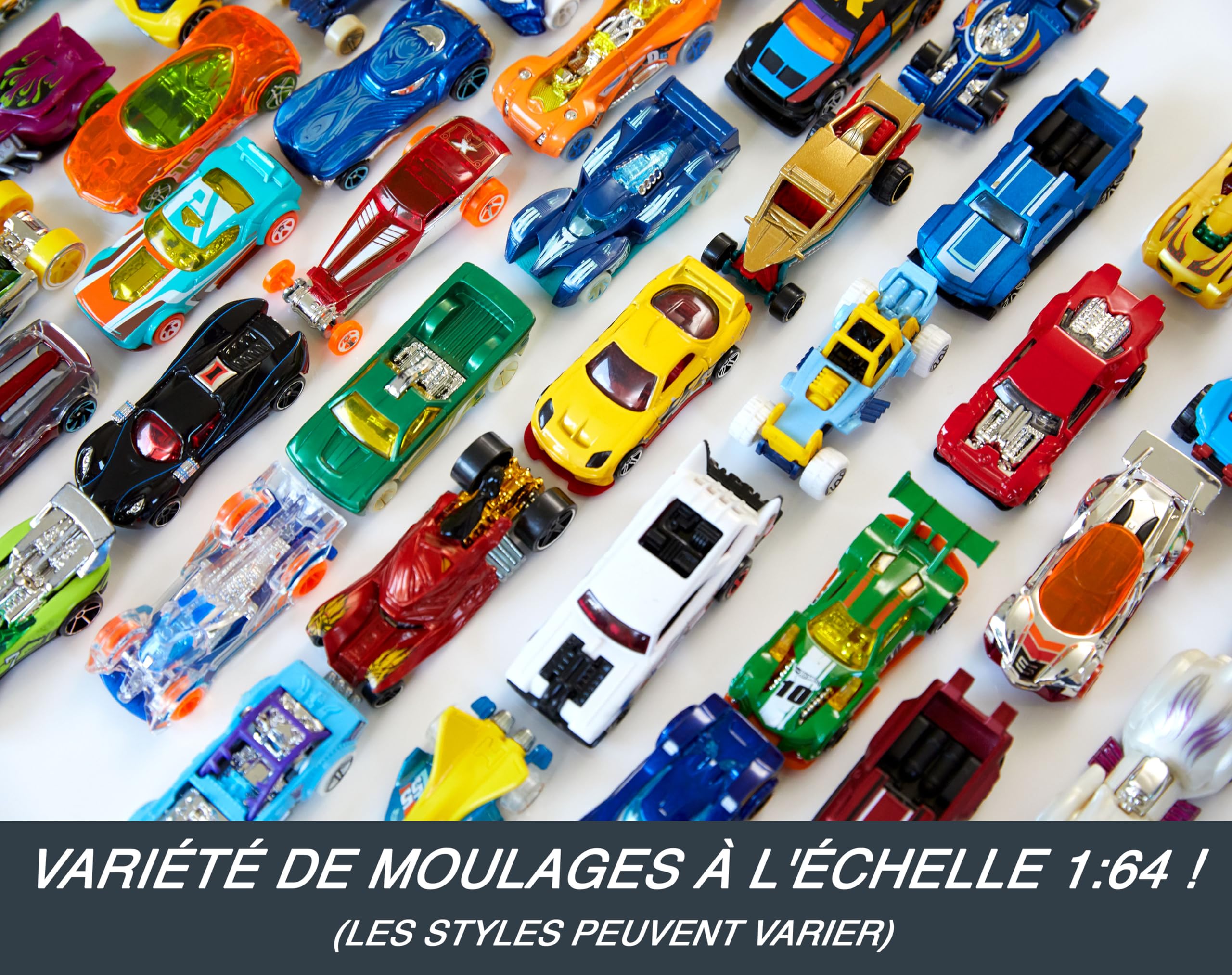 Hot Wheels Pack de 50 véhicules à l'échelle 1:64 (Styles Variables)