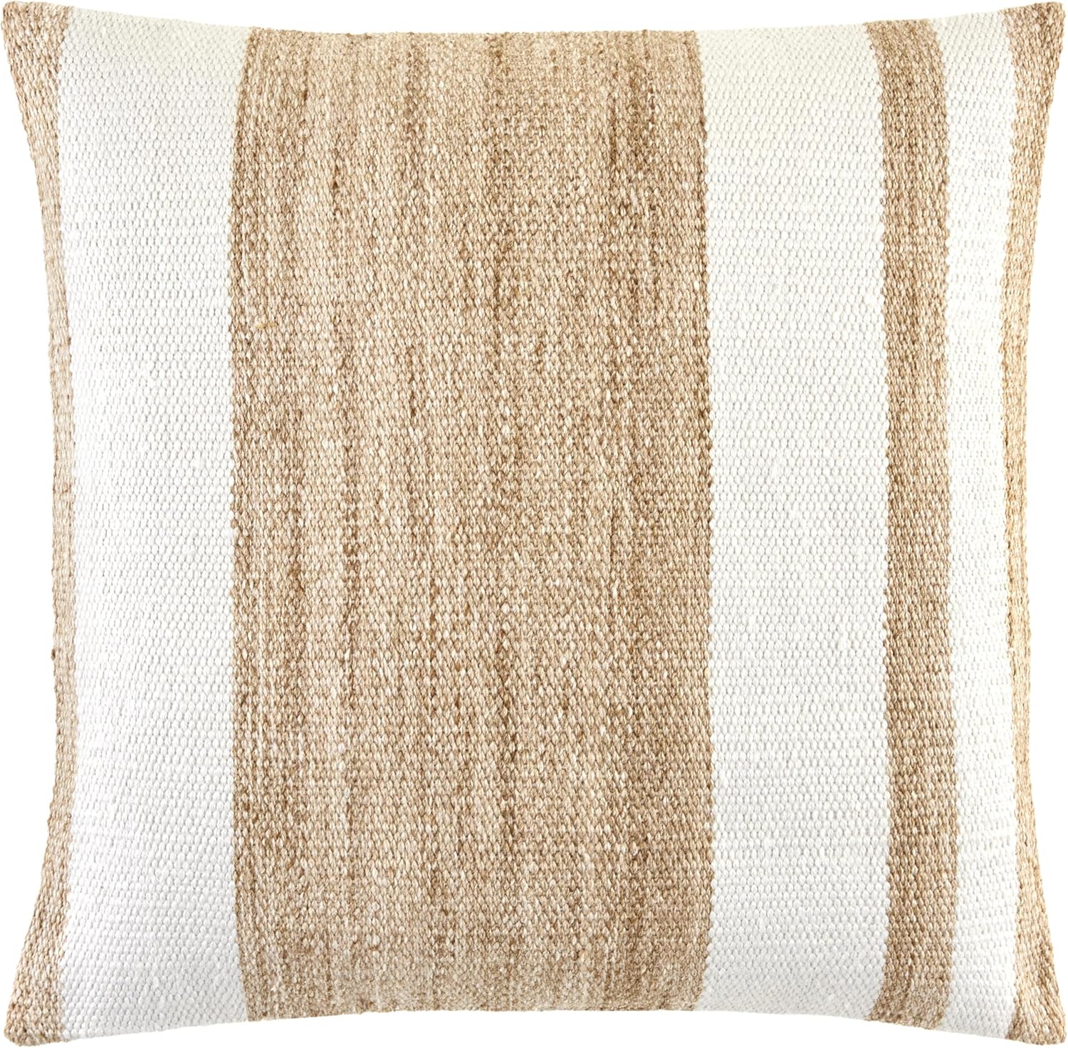 Livabliss x Galey Alix Katalina Indoor/Outdoor Accent Pillow Cover with Poly Insert, 22" L x 22" W, Beige/White