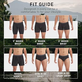 ExOfficio Men's Give-N-Go 2.0 Sport Mesh Boxer Brief 3 - Ultralight Travel Underwear with Snug Active Fit & Lower Rise