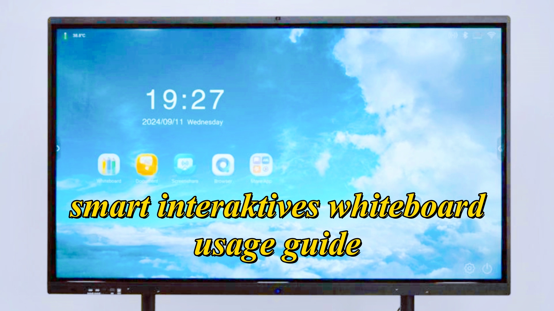 MWE Tableau Blanc Interactif 65 Pouces 4K UHD - Android 13, 8+64Go, Caméra 13MP, 8 Micros, WiFi6, Haut-parleurs 40W