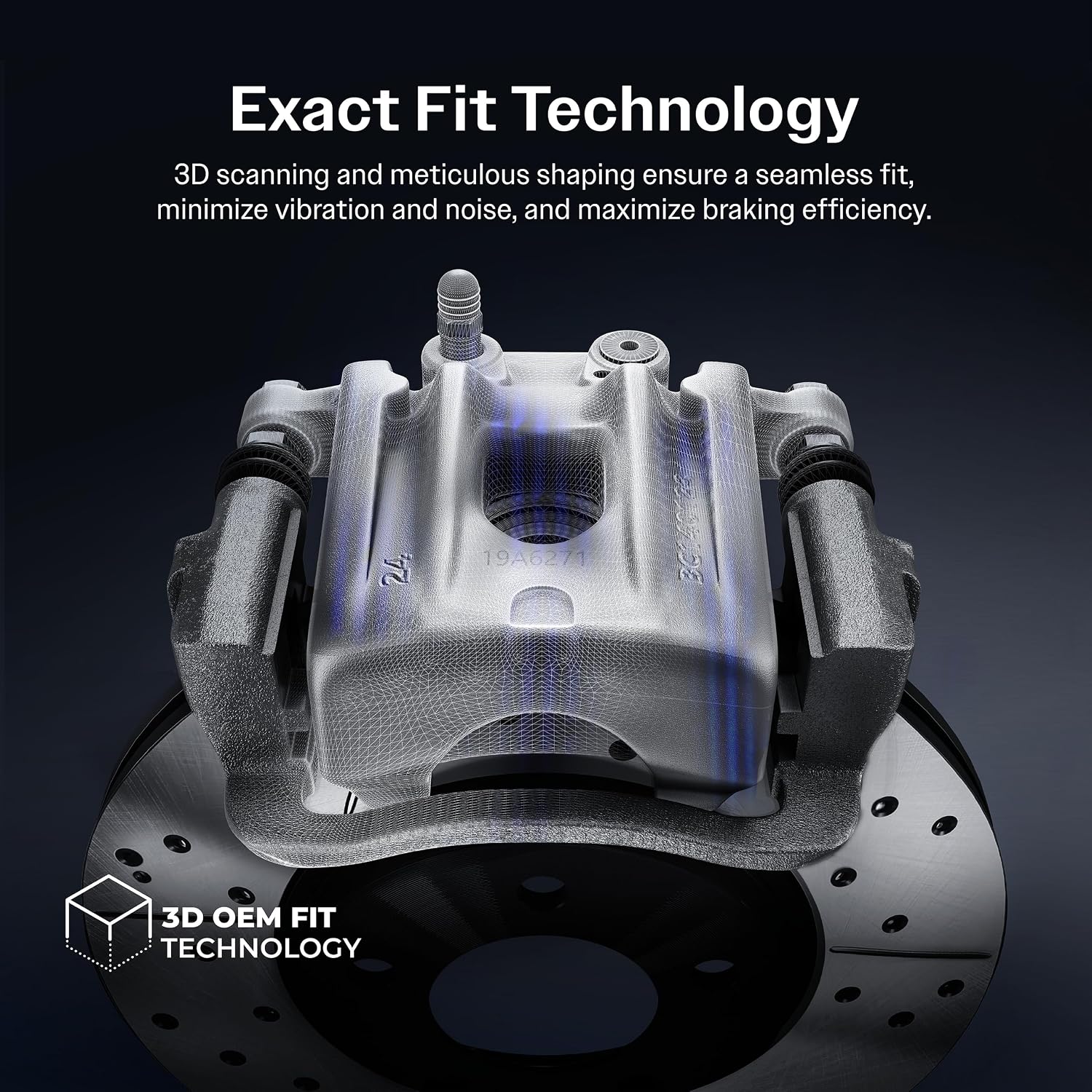 Rear Disc Brake Caliper Coated Rotors And Semi-Metallic Pads Kit ...