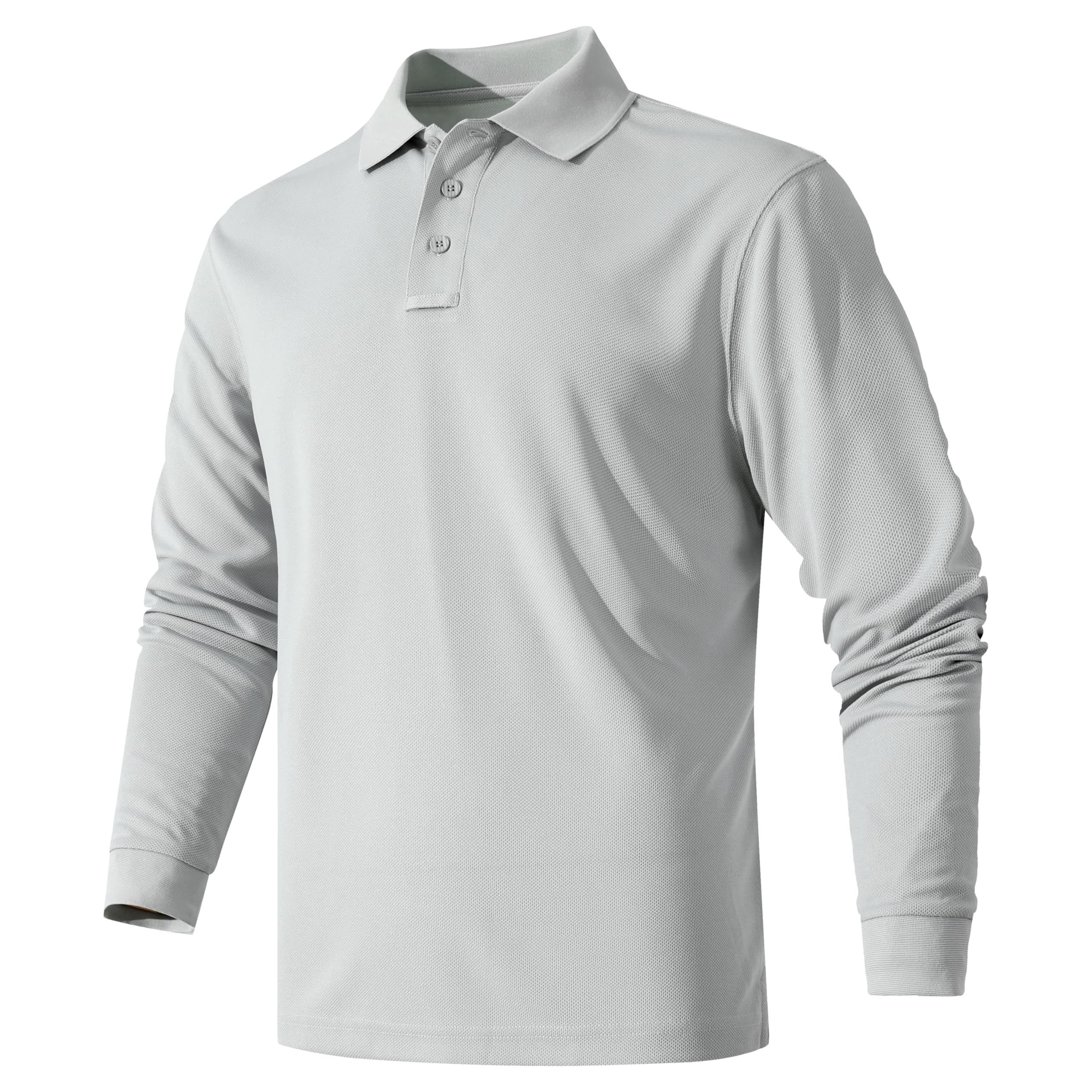 UTWGN Men's Long Sleeve Polo Shirt Quick-Dry Performance Tactical Golf Shirts Regular-fit Jersey Tennis Shirt