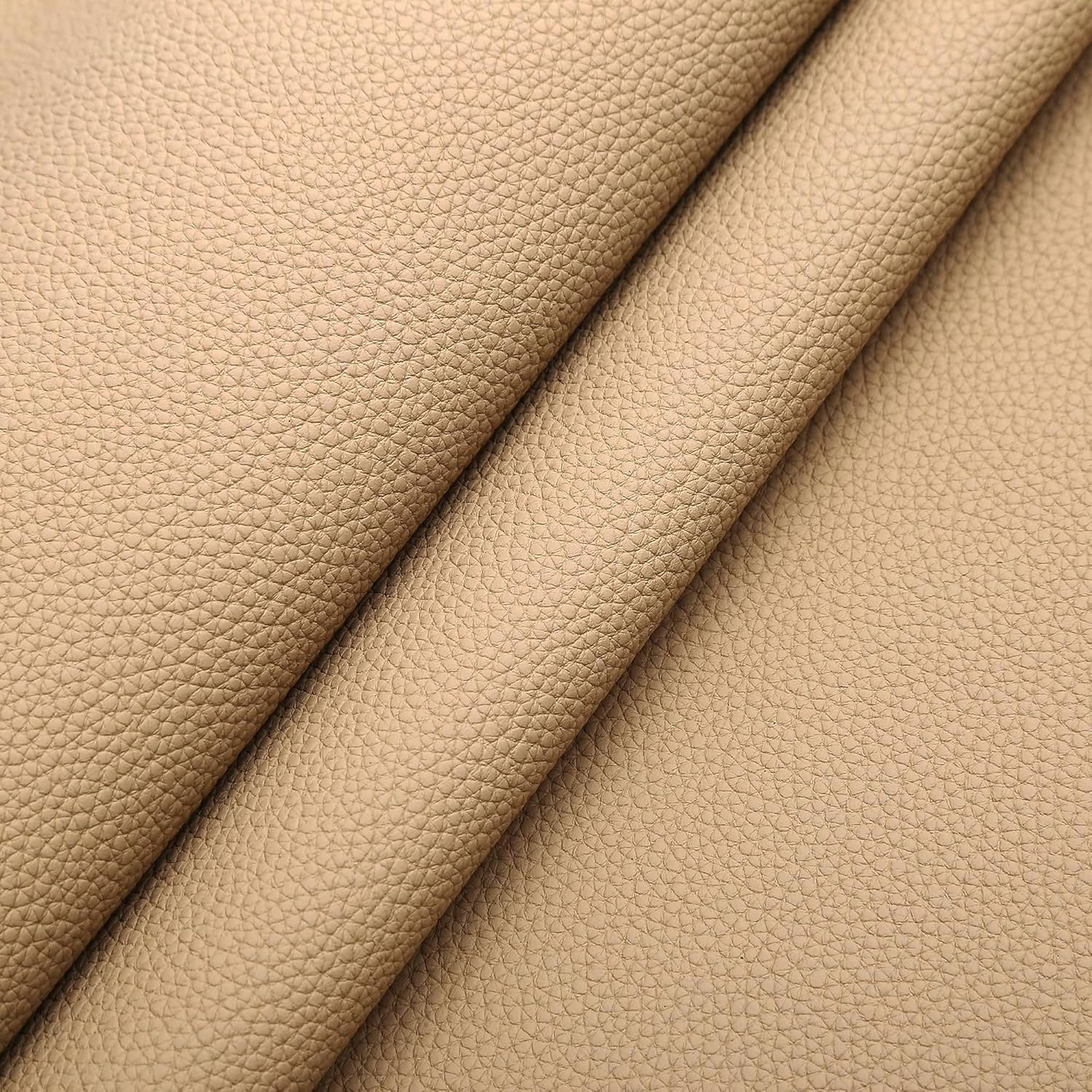 Marine Vinyl Faux Leather Upholstery Fabric 0.9 mm Thickness: Waterproof, Scratch-Resistant, Perfect for Upholstering Cars, Outdoor Yachts, and Home Furniture (Nude,Pre-Cut 2 Yards)