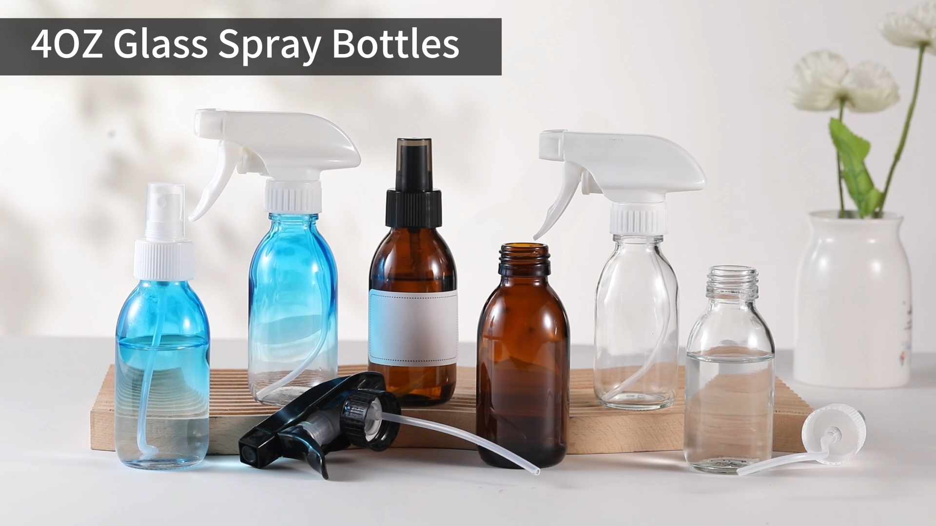Amazon.com: Tecohouse Glass Spray Bottles 4 OZ, Amber Empty Spray