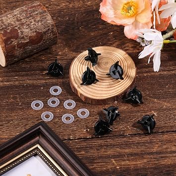 8pcs Motorcycle Helmet Screws, Motorcycle Helmet Visor Screws Helmet Visor Screws Motorcycle Helmet Accessories (Black, Transparent Gasket)