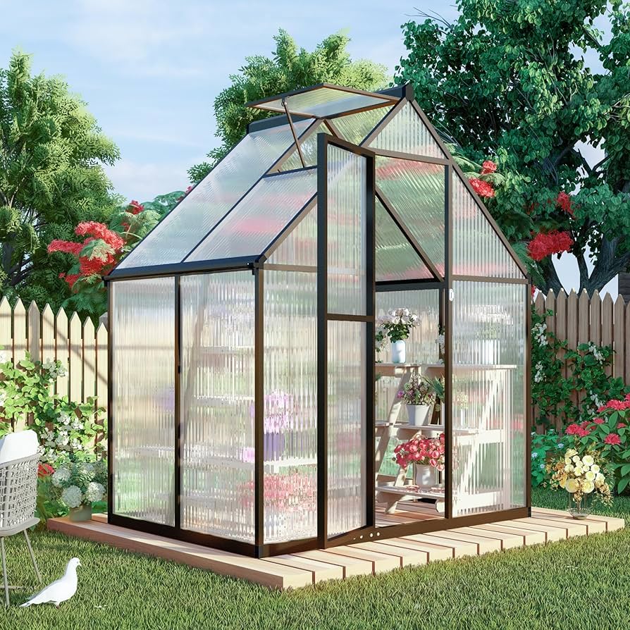 Amazon.com : Jiliusure 6 x 4 FT Greenhouse for Outdoors,Aluminum
