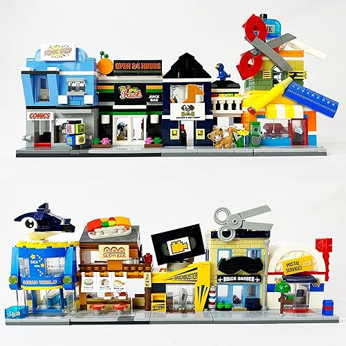 Miniatura 8 de Brick Loot Exclusivo juego de mini oficina de correos de la ciudad USPS, paquete de correo postal, divertido kit de diseño personalizado, modelo