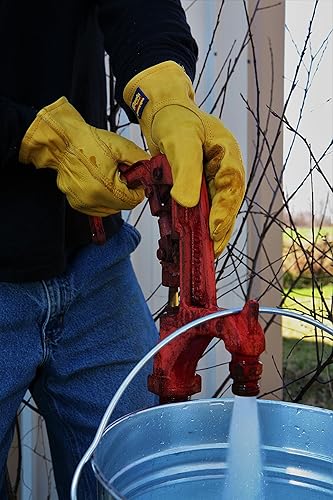 Miniatura 3 de Guantes de trabajo de cuero resistentes al agua, piel de vaca, parche de palma, tecnología HydraHyde, mediano (1201M)
