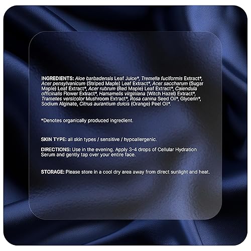 Miniatura 7 de PUREANCE Suero hidratante orgánico para la cara - Tremella hongo estimula el colágeno y el crecimiento celular, el suero de ácido hialurónico mejora