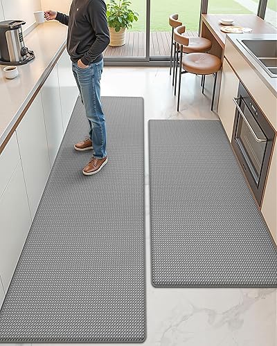 Miniatura 75 de Color&Geometry - Alfombras de cocina antideslizantes e impermeables Alfombra de cocina acolchada Alfombra antifatiga para pararse de 30 x 18