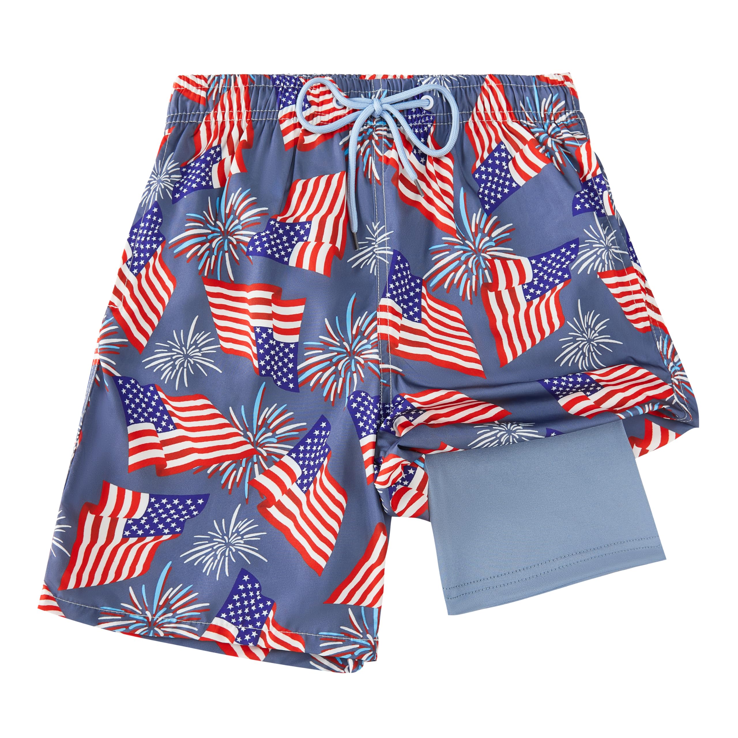 FT FENTENG Boys Swim Trunks Compression Liner Swim Shorts Quick Dry Bathing Suit with Boxer Brief Anti-Chafe Boy Swimwear