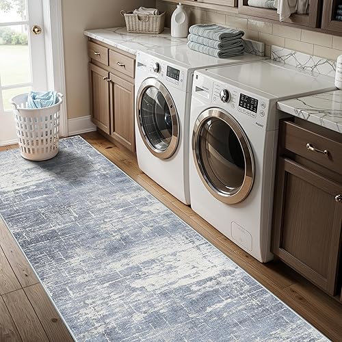 Miniatura 303 de Alfombra lavable para pasillo y de cocina, alfombra de entrada, vintage, suave para el suelo, alfombra antideslizante para interiores, para baño