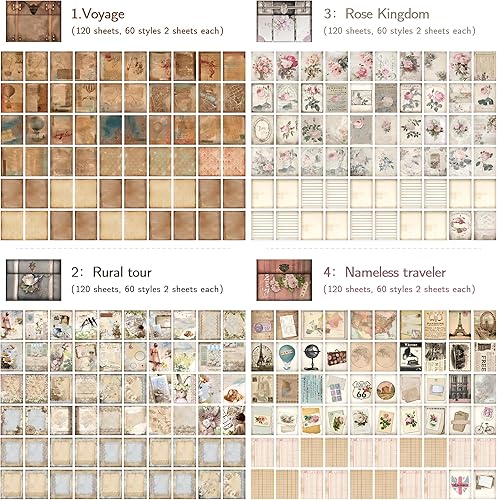 Miniatura 3 de 480 piezas Mini Scrapbook Supplies scrapbooking sellos basura diario papel vintage Scrapbook papel papel decoupage papeles diario pegatinas chatarra