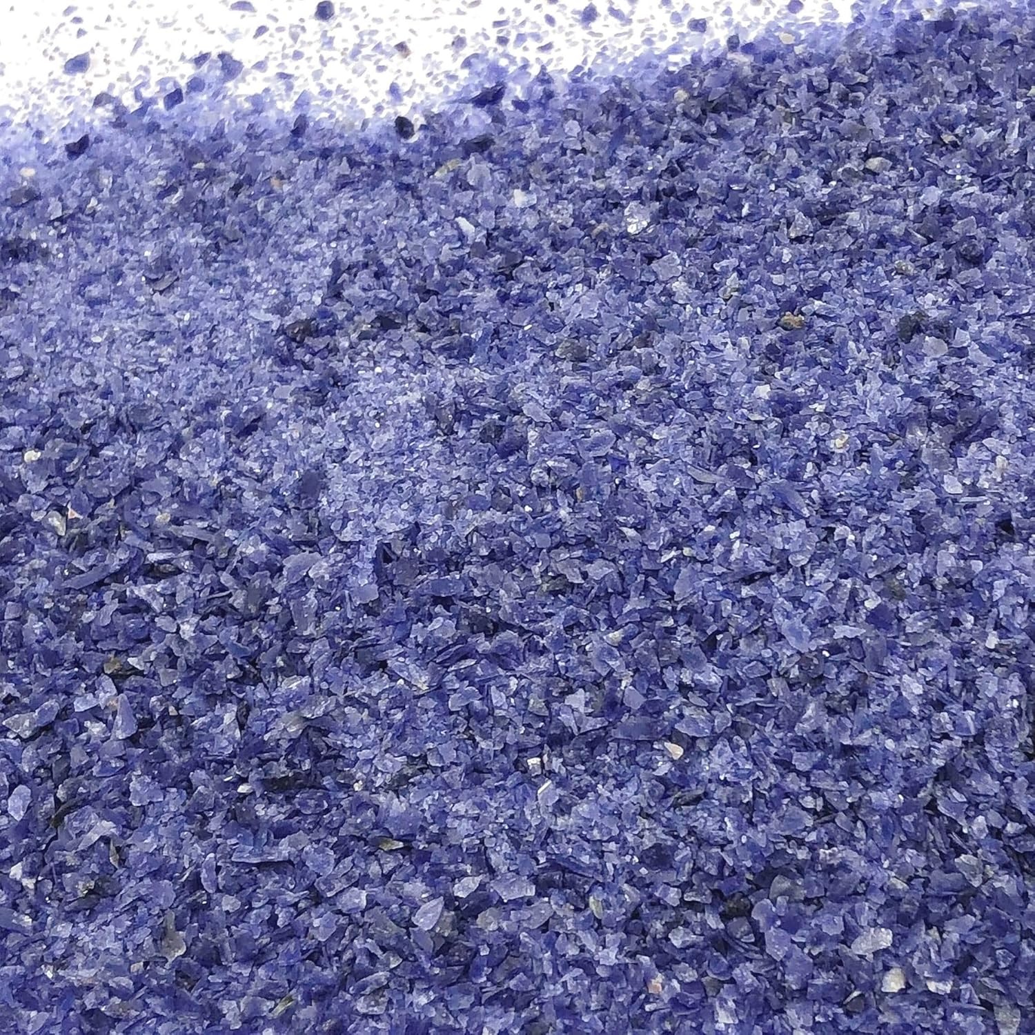 Maker’s Minerals Crushed Sodalite Sand, Grade A, 0.25mm-2mm, Sand-Sized for Woodworking and Ring Inlay, Resin Crafts, Memorial & Sand Jewelry (2, Ounces)