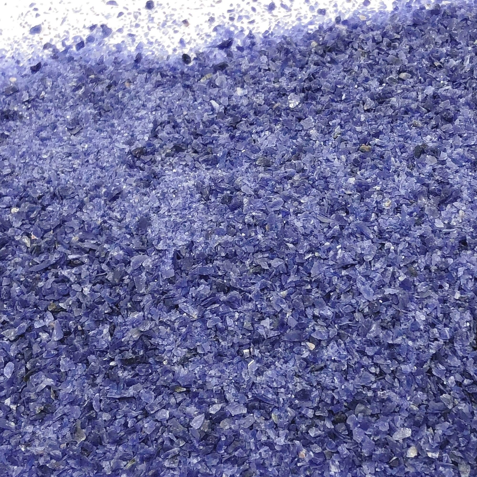 Maker’s Minerals Crushed Sodalite Sand, Grade A, 0.25mm-2mm, Sand-Sized for Woodworking and Ring Inlay, Resin Crafts, Memorial & Sand Jewelry (0.5, Ounces)
