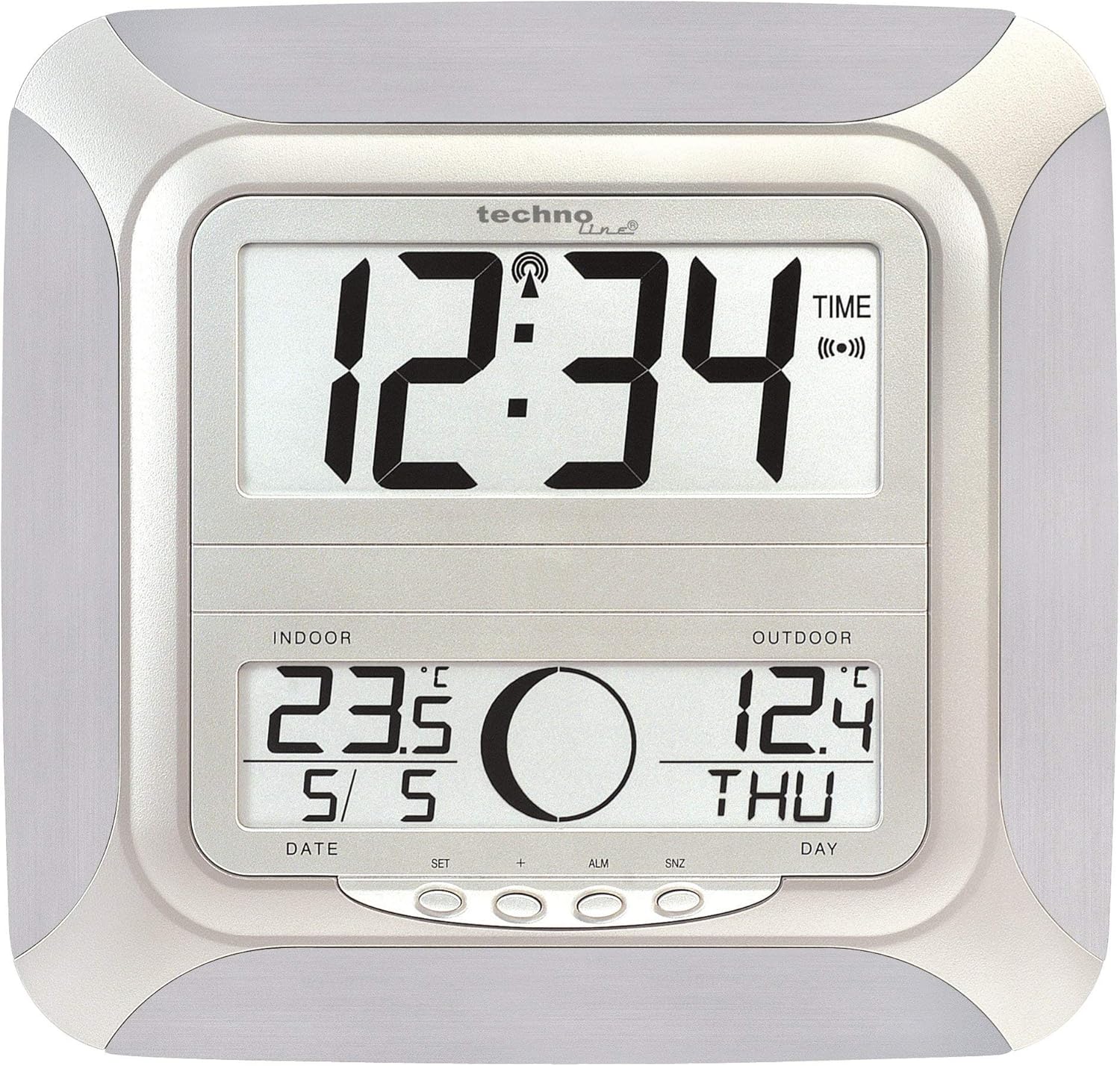 Technoline WS8118 Jumbo Wall Clock with Moon Phase Display BigaMart