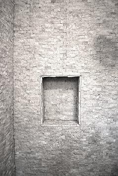 Light Travertine 1x2 Splitface Finish Mosaic Wall Backsplash Tile, Natural Stone, Ivory Color, 12x12 Sheet, 1 sqf Coverage