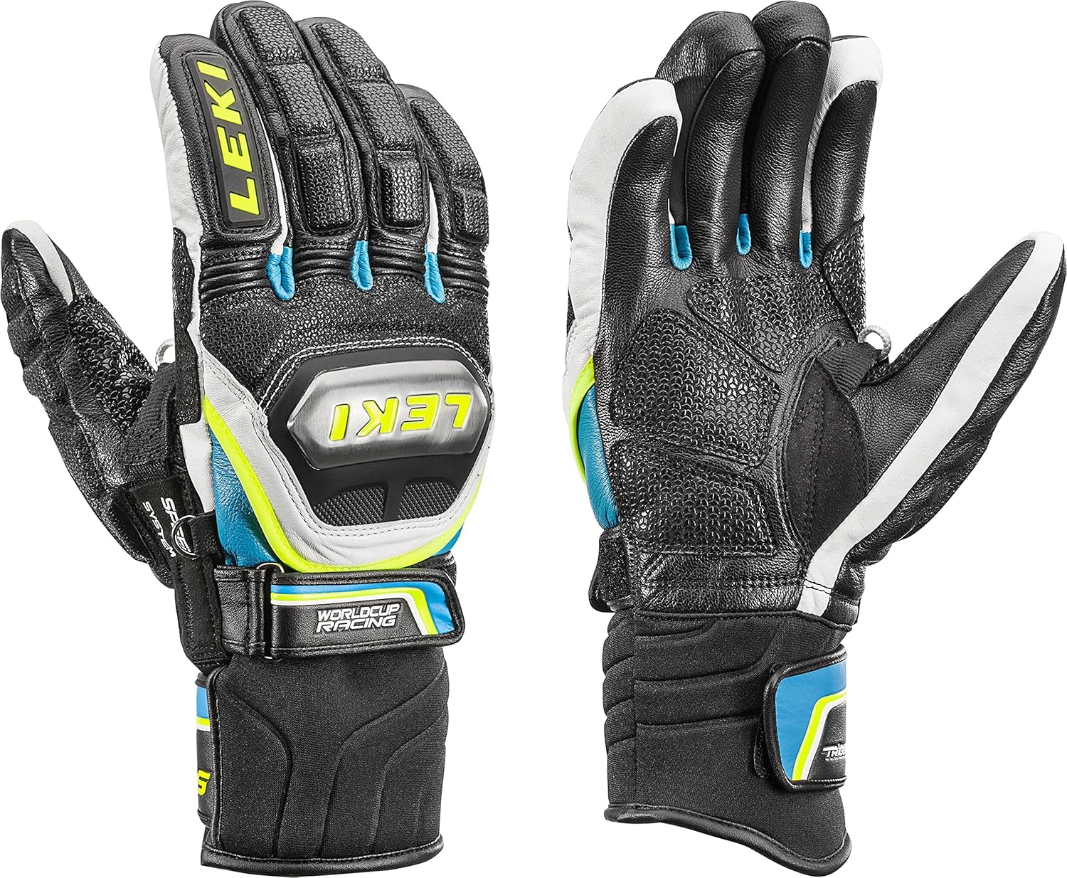 LEKI World Cup Ti S Speed System Black/Cyan Gloves