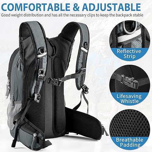 Miniatura 5 de Gelindo Mochila de hidratación con aislamiento con bolsa de 2.5L sin BPA mochila de agua para hombres y mujeres - Mochilas de hidratación de 18L