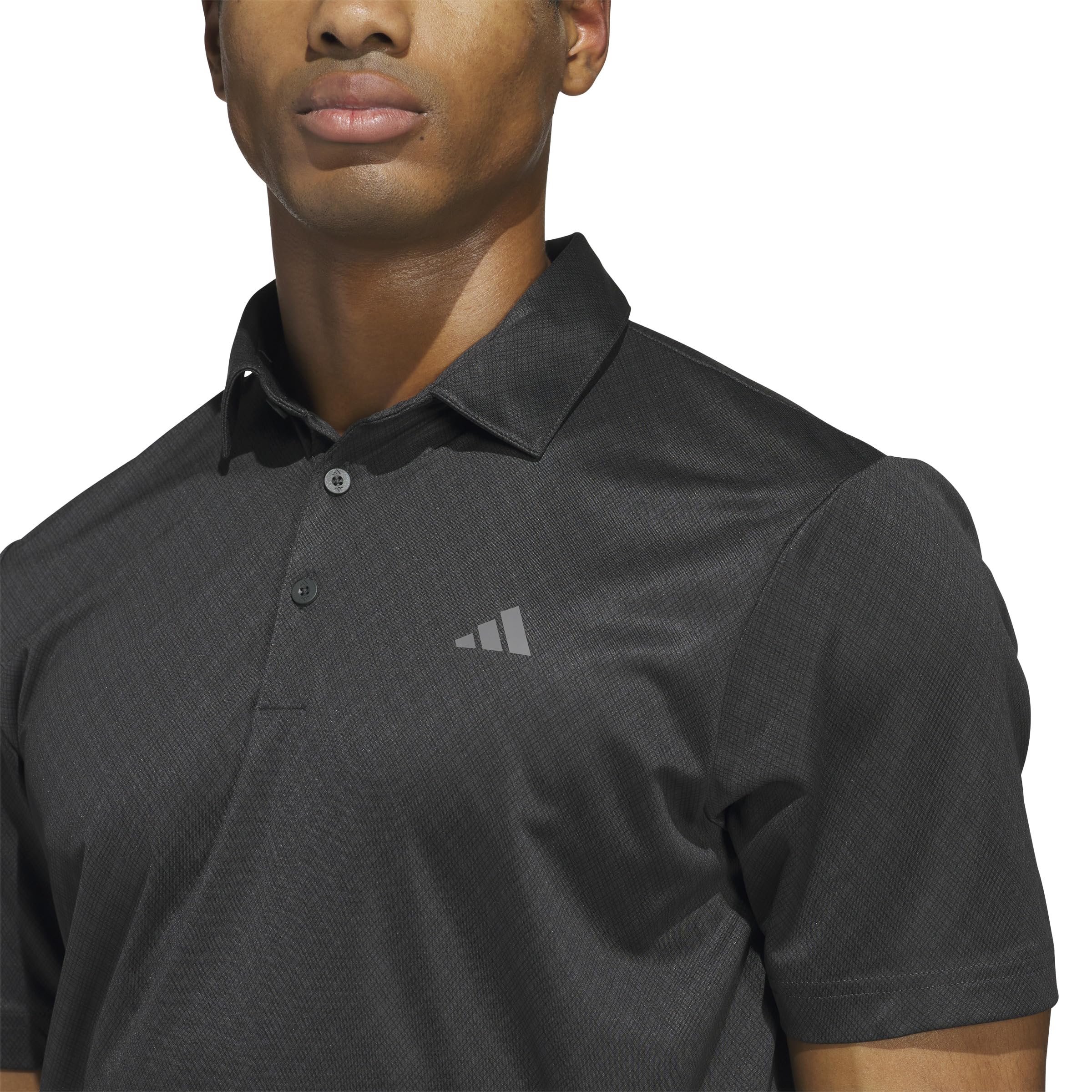 adidas Allover Print męska koszulka polo z nadrukiem (opakowanie 1 szt.), Węgiel S18/czarny, L