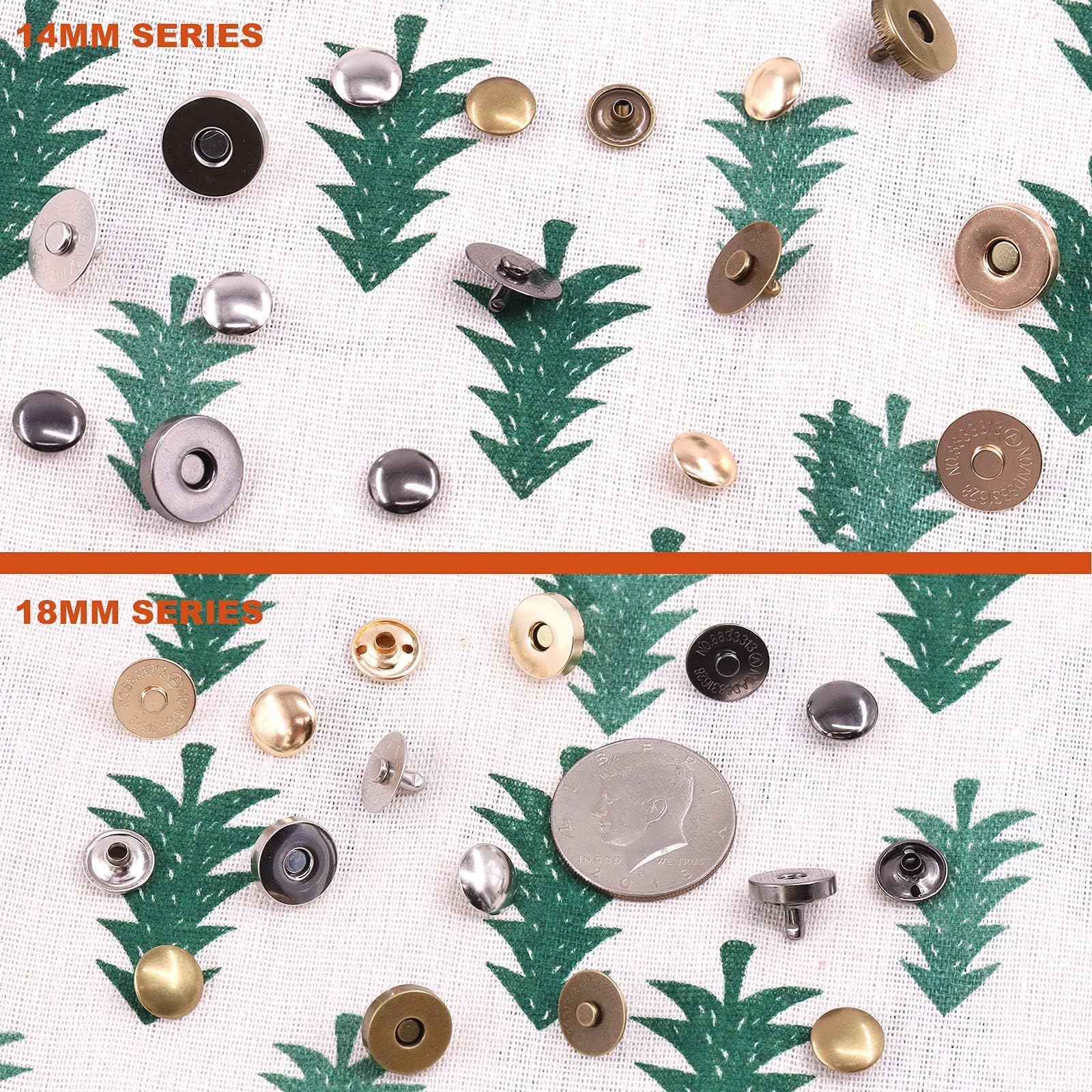 Fermetures à Pression Magnétiques, 18 Mm, Nickel | Mercerie Et Tissus